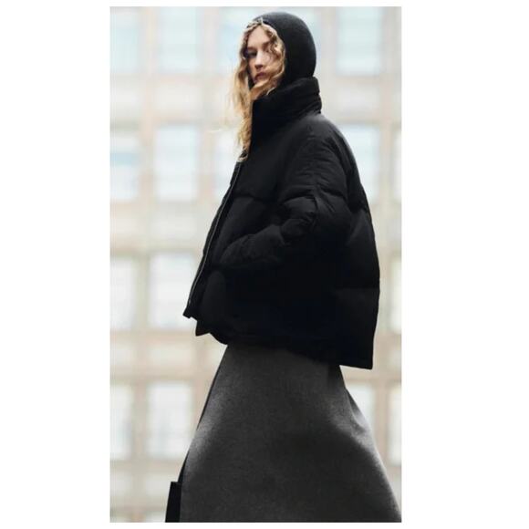 COS Oversized Hooded Down Puffer Jacket Size US/Large - Picture 2 of 16